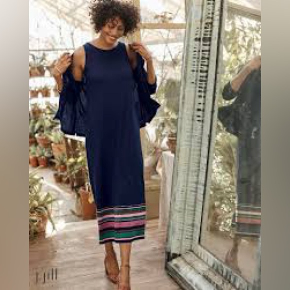 J. Jill Women's Navy Maxi Dress XL Tall